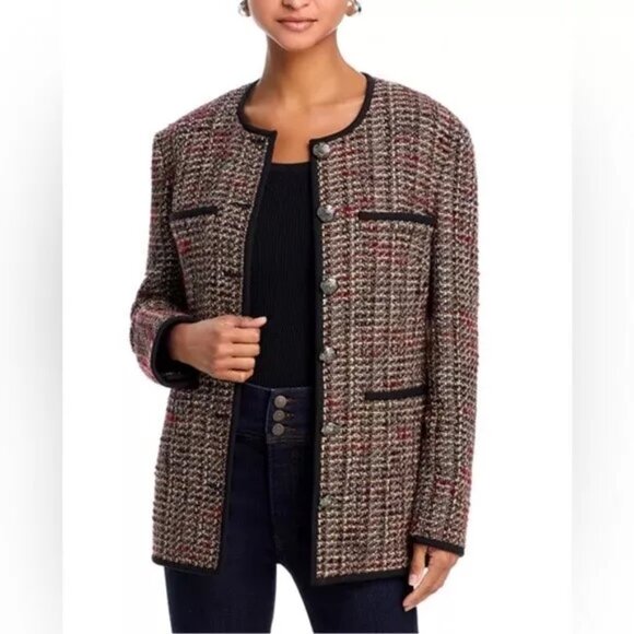 Veronica Beard Watkins Dickey Jacket , Tweed Jacket, Grey Multi - Picture 12 of 12
